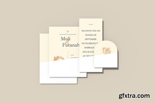 Wedding invitation card mockup GMFG96Q