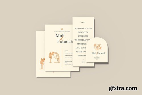 Wedding invitation card mockup GMFG96Q