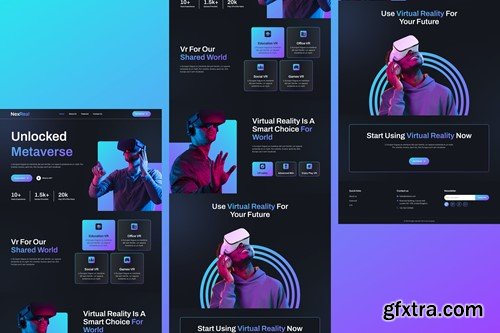 NexReal - Virtual Reality Landing Page B4M725B