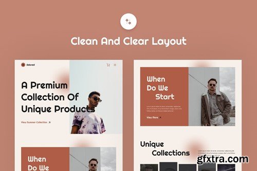 Adored Elegant Fashion Product Landing Page Figma 4DRBBX2