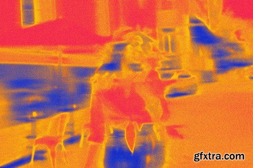 Blurry Thermal Photo Effect C6ZU6RH