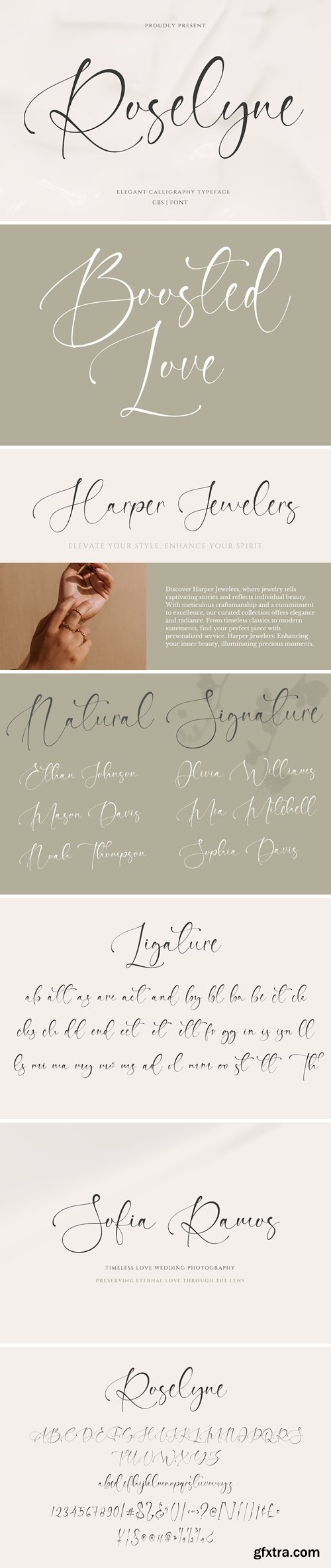 Roselyne - Modern Signature Handwriting Font