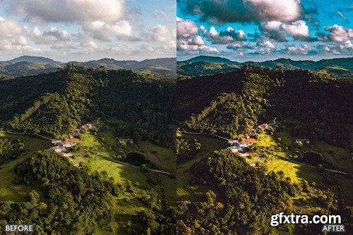 Cinematic DJI Aerial Drone Lightroom Presets T2286ZF