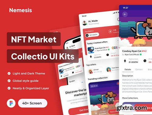 Nemesis - NFT Market Collection Apps UI Kits Ui8.net