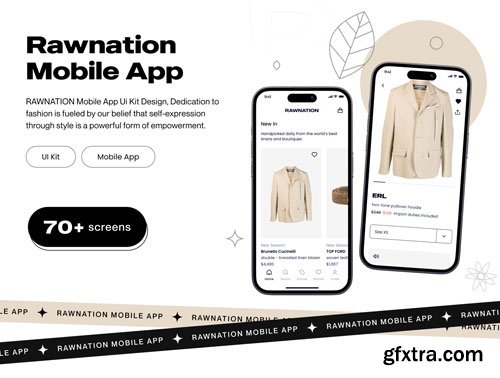 RAWNATION Mobile App Ui Kit Design Ui8.net