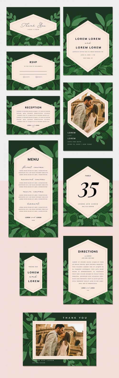 Floral Botanical Wedding Invitation Collection 588362492