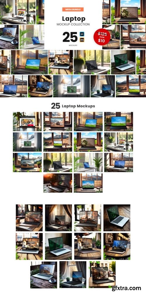 25 Laptop Mockups 