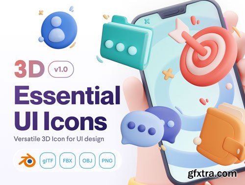 UIcons - General UI 3D Icon Set Ui8.net