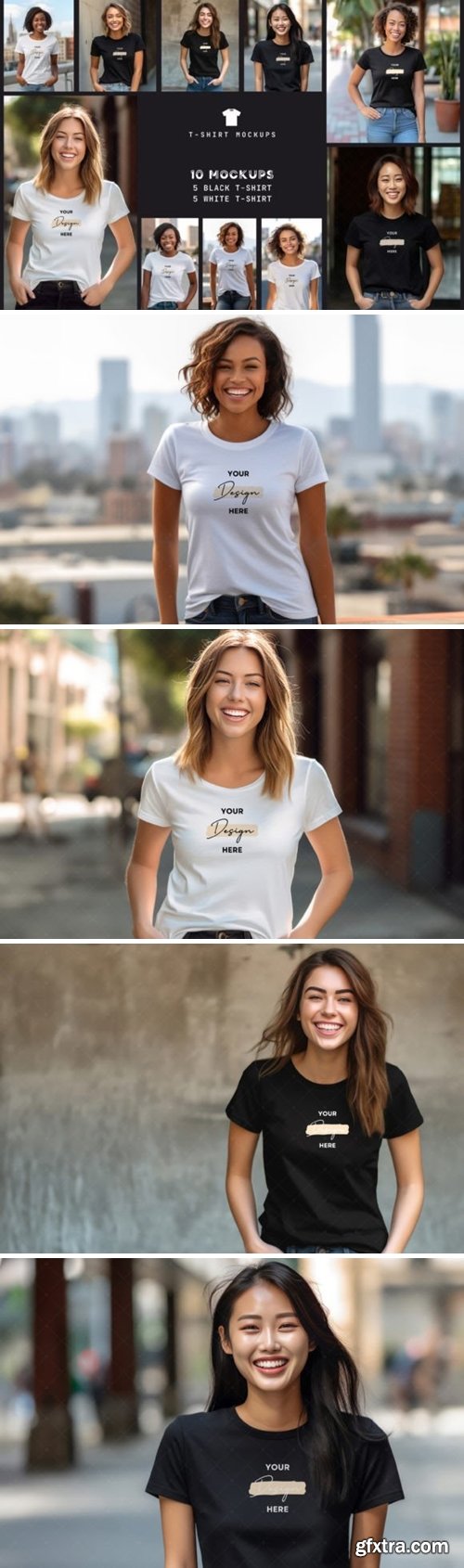 Black,White Bella Canvas T-shirt Mockup 72145342