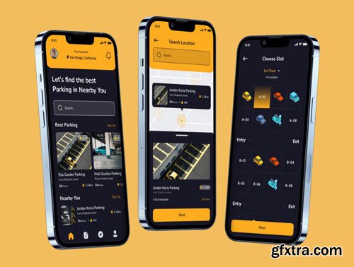 Downspace - Parking App UI Kits Ui8.net