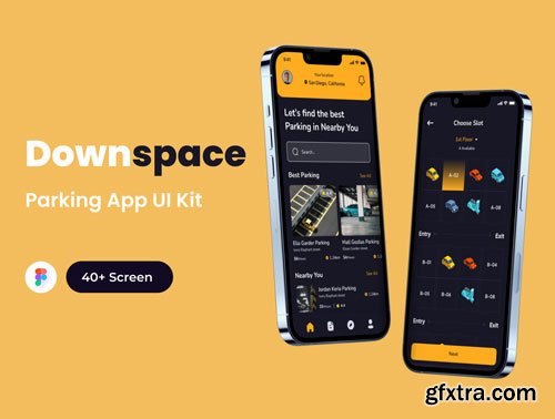 Downspace - Parking App UI Kits Ui8.net