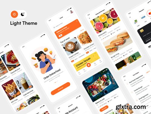 Eatries Food Delivery app UI kit Ui8.net