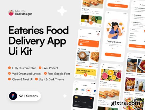 Eatries Food Delivery app UI kit Ui8.net