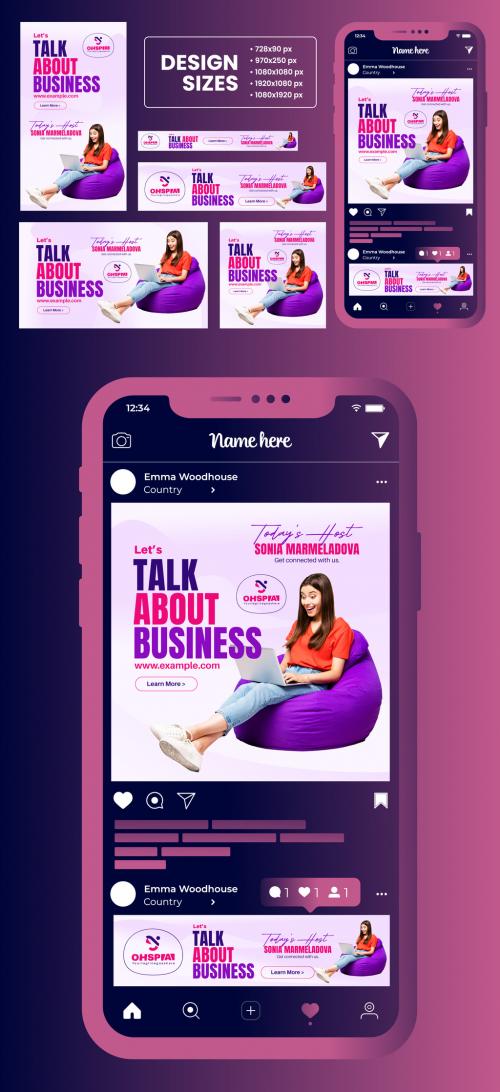 Conference Web Banner Design Template 587891192