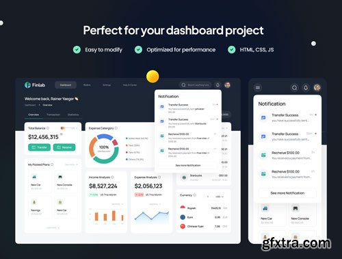 Finlab: Coded finance dashboard Ui8.net