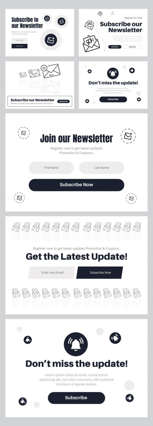 Newsletter Web UI UX Design Template 579988991