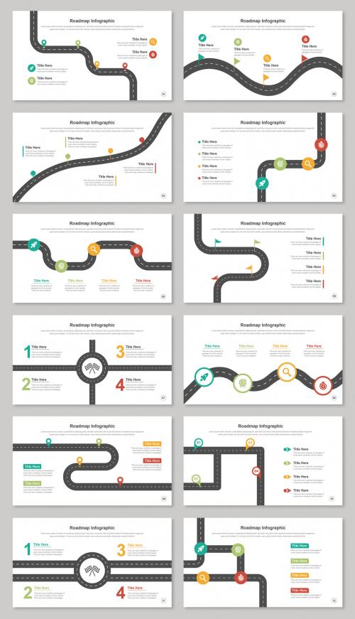 Roadmap Infographic Clean Presentation Design 588659274