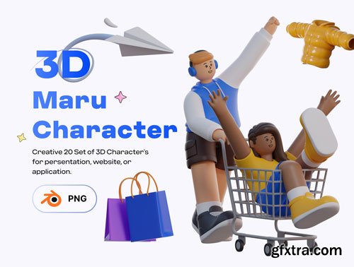 Maru 3D Characters Ui8.net