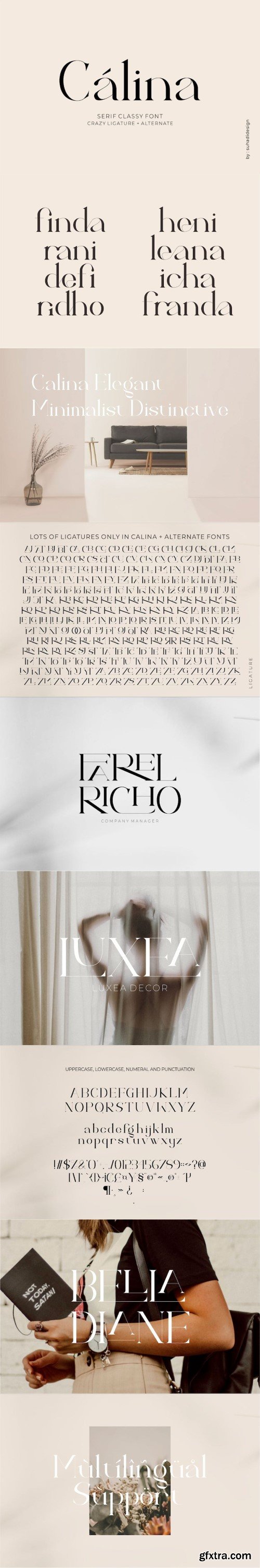 Calina serif classy font