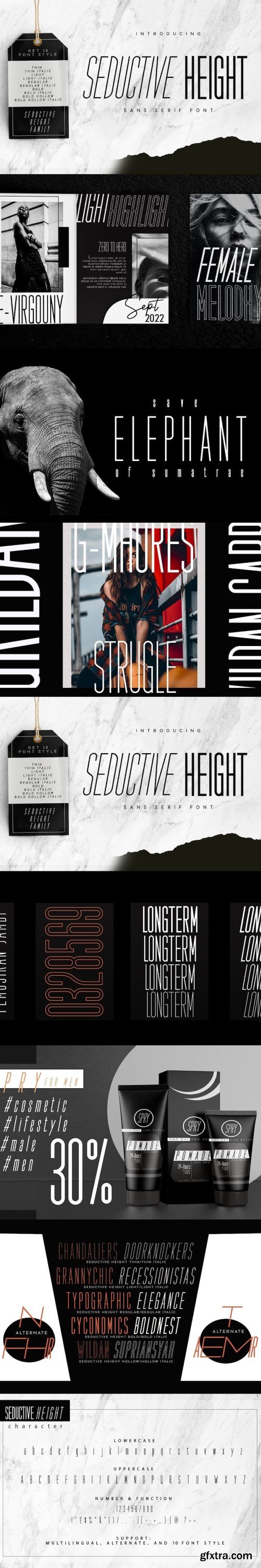 Seductive Height font