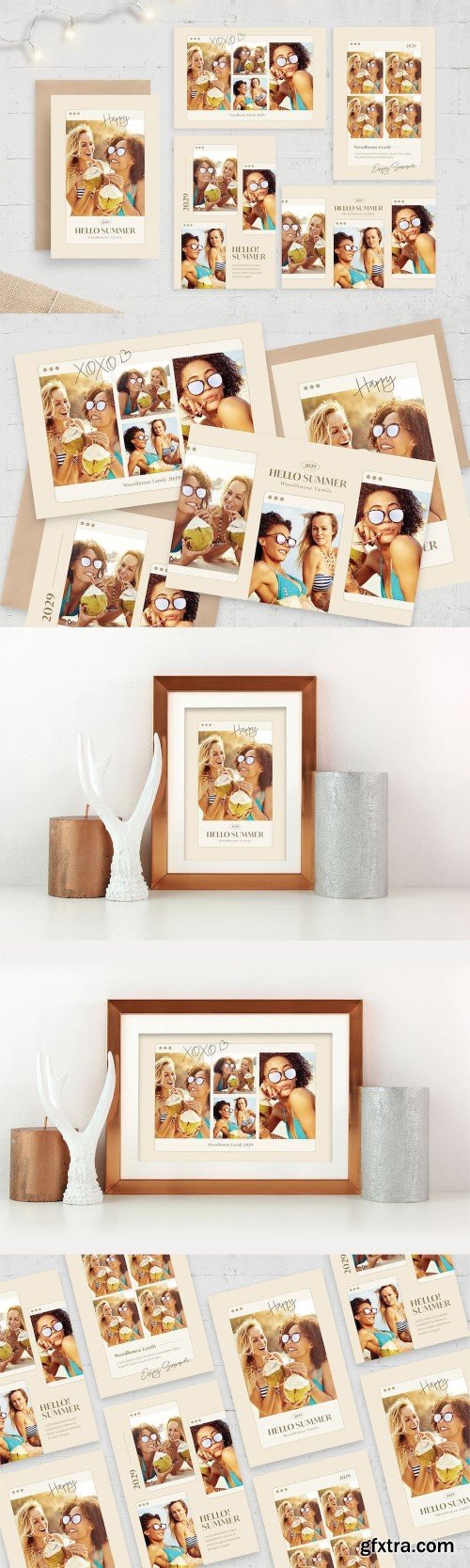 Family Photo Card Template Set