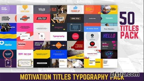 Videohive Motivation Titles Typography Pack 23768979