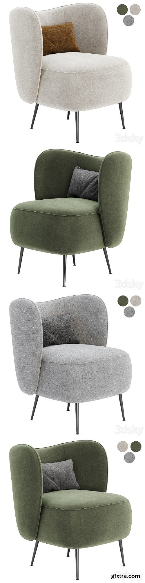 Upholstered Wingback Chair