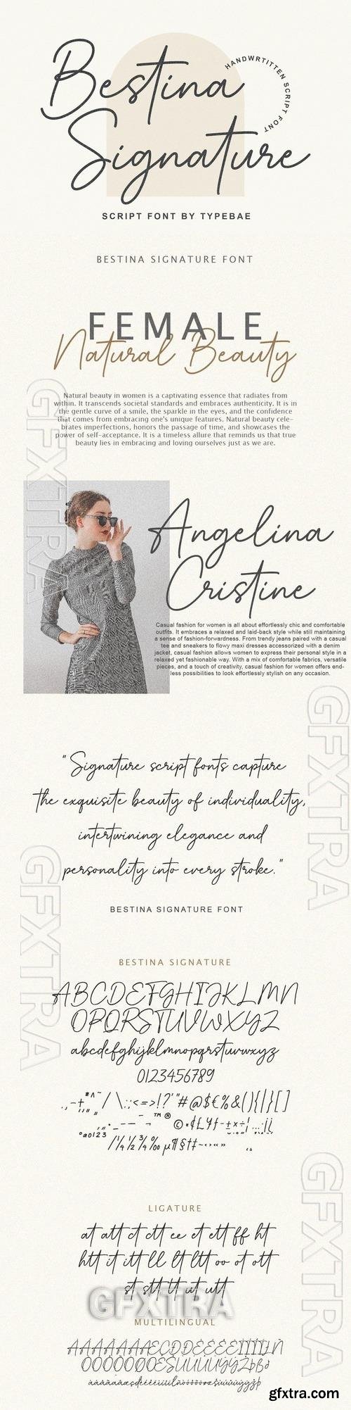 Bestina Signature Script Font HJL4E2C