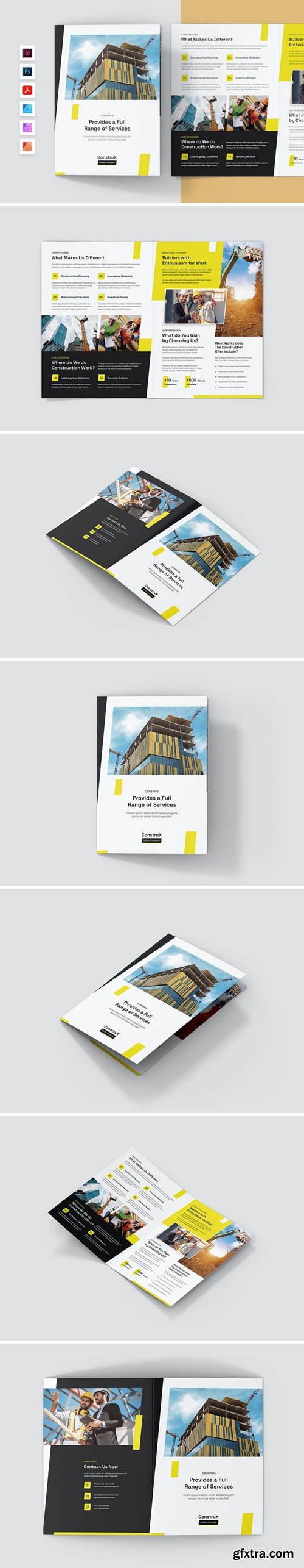 Construction Brochure Bi-Fold Template GH25QEW