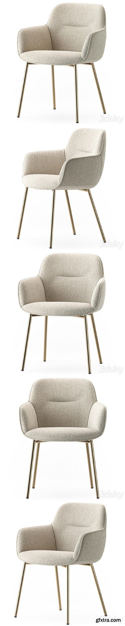 Calligaris Cocoon Metal Legs Armchair