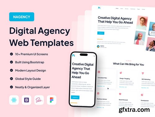 Nagency - Digital Agency Web Templates Ui8.net