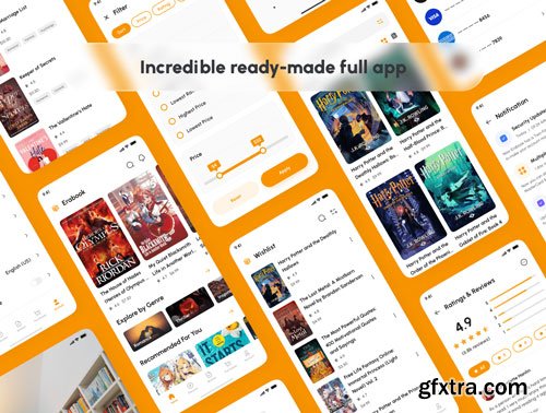 Erabook - Ebook Store & Reader App UI Kit Ui8.net