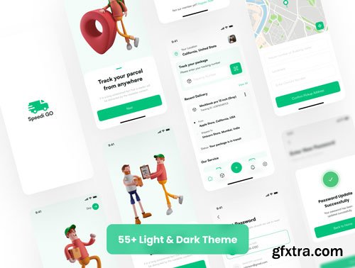 Courier App UI Kit Ui8.net