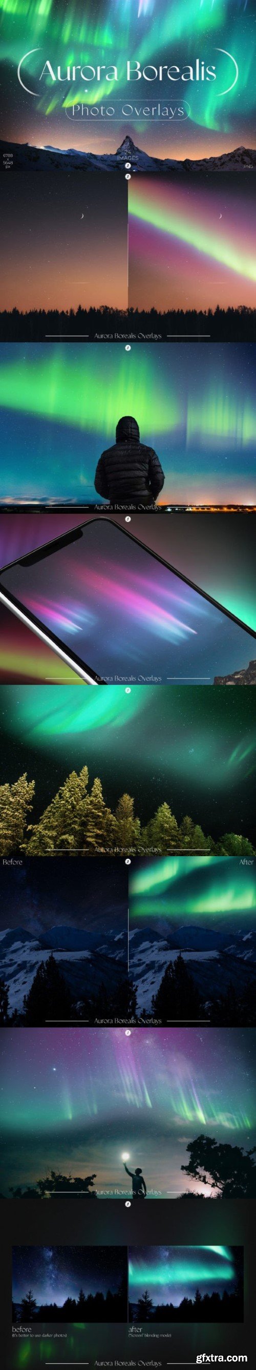 Aurora Borealis Overlays