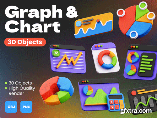 Graph and Chart 3D Objects Ui8.net