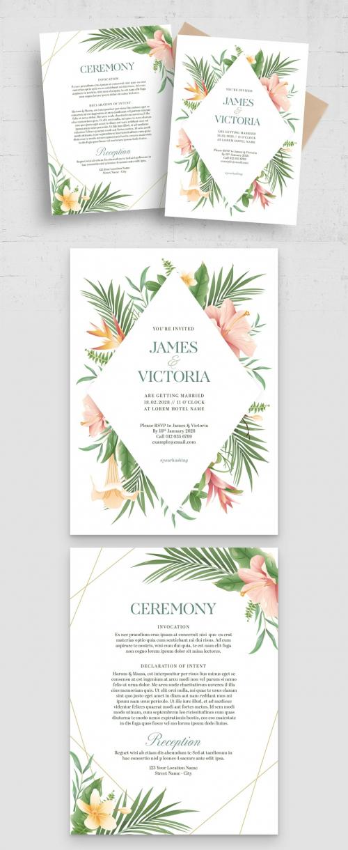 Wedding Invitation Tropical Flyer 590426039