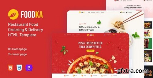 Foodka - Restaurant Food Ordering &amp; Delivery HTML Template