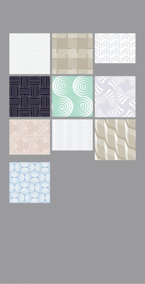 Pastel Colored Simple Geometric Seamless Pattern Collection 457410334