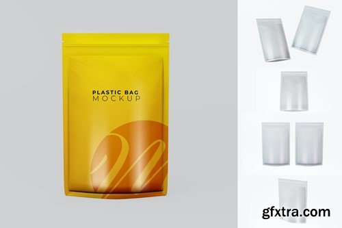 Plastic Zip Bag Mockup Set M25Y2W3