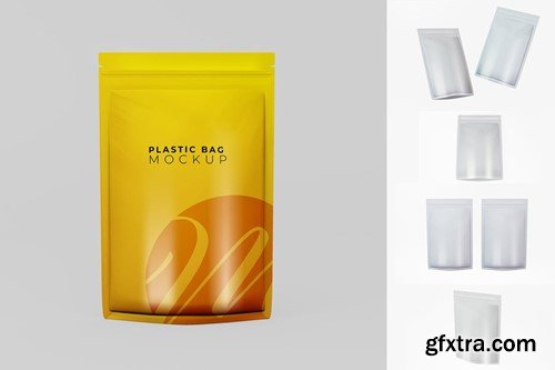 Plastic Zip Bag Mockup Set M25Y2W3