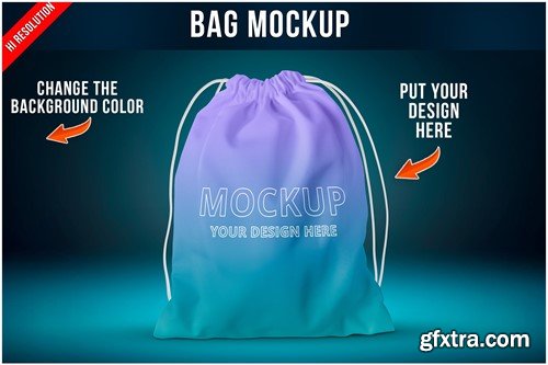 Drawstring Bag Mockup 7NVDNV3