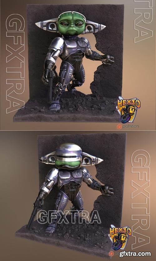 Hex3D - GroguCop &ndash; 3D Print Model