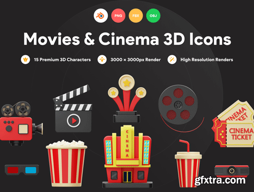 Cinema And Movie 3D Icon Ui8.net