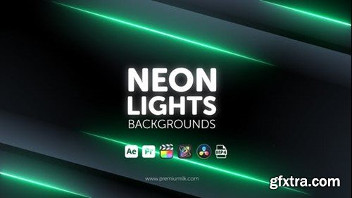 Videohive Neon Lights Backgrounds 46301804