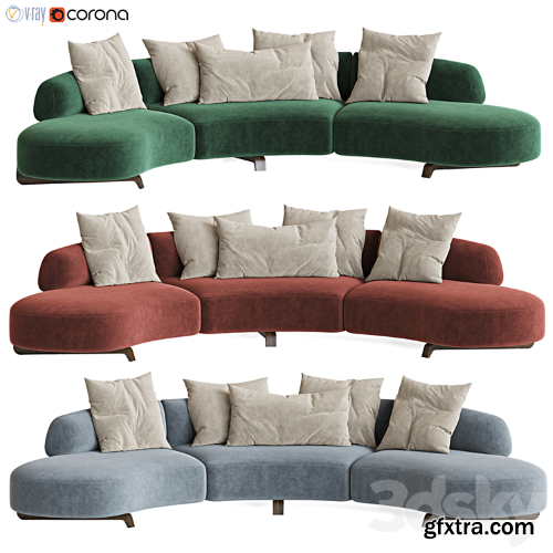 Paolo Castelli Vao Curved Sofa