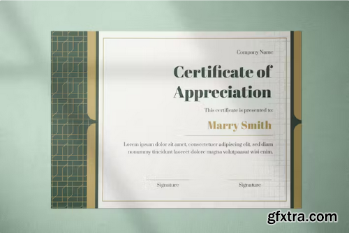 Modern Certificate of Appreciation Template