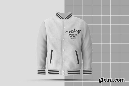 Baseball White Jacket Mockup FX759R9