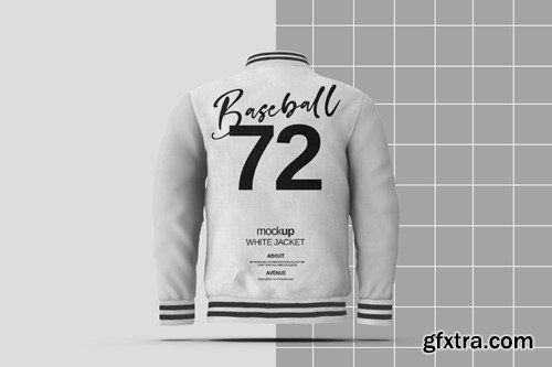 Baseball White Jacket Mockup FX759R9