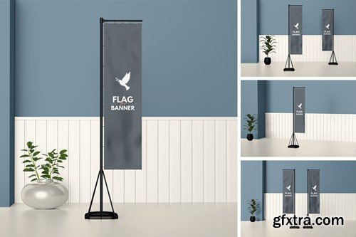 Flag Banner Mockup XDWVKQ9