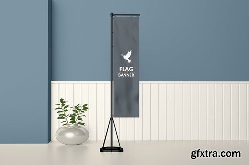 Flag Banner Mockup XDWVKQ9